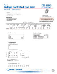 Datasheet POS-900W manufacturer Mini-Circuits