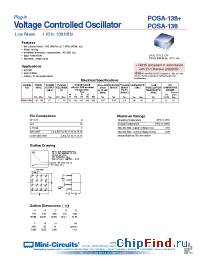Datasheet POSA-138 manufacturer Mini-Circuits