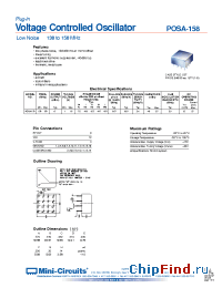 Datasheet POSA-158 manufacturer Mini-Circuits