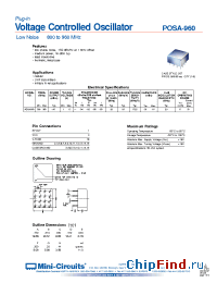 Datasheet POSA-960 manufacturer Mini-Circuits