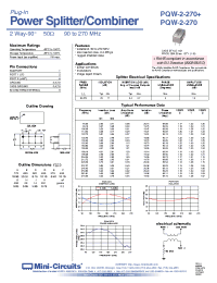 Datasheet PQW-2-270 manufacturer Mini-Circuits