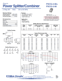 Datasheet PQW-2-90+ manufacturer Mini-Circuits