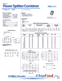 Datasheet PSC-2-11 manufacturer Mini-Circuits