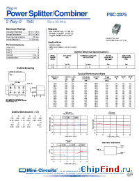 Datasheet PSC-2375 manufacturer Mini-Circuits