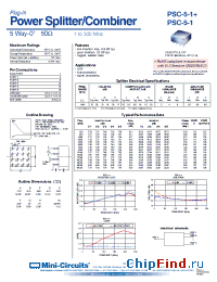 Datasheet PSC-5-1+ manufacturer Mini-Circuits