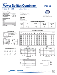 Datasheet PSC-5-2 manufacturer Mini-Circuits