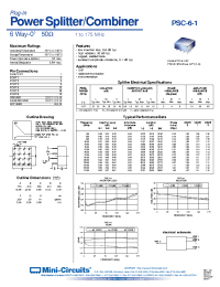 Datasheet PSC-6-1 manufacturer Mini-Circuits