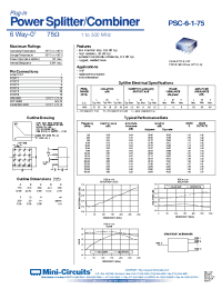 Datasheet PSC-6-1-75 manufacturer Mini-Circuits