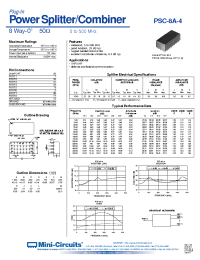 Datasheet PSC-8A-4 manufacturer Mini-Circuits