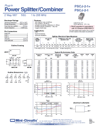 Datasheet PSCJ-2-1 manufacturer Mini-Circuits