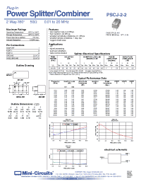 Datasheet PSCJ-2-2 manufacturer Mini-Circuits
