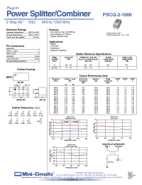 Datasheet PSCQ-2-0.455 manufacturer Mini-Circuits