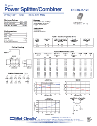 Datasheet PSCQ-2-120 manufacturer Mini-Circuits