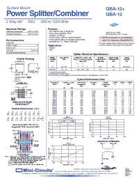 Datasheet QBA-12 manufacturer Mini-Circuits