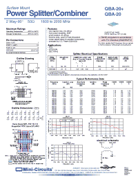 Datasheet QBA-20 manufacturer Mini-Circuits