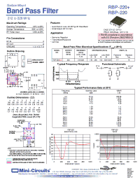 Datasheet RBP-220 manufacturer Mini-Circuits