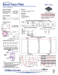 Datasheet RBP-400+ manufacturer Mini-Circuits