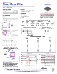 Datasheet RBP-650+ manufacturer Mini-Circuits