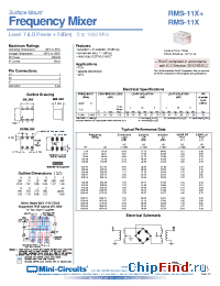 Datasheet RMS-11X manufacturer Mini-Circuits