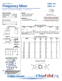 Datasheet RMS-1H+ manufacturer Mini-Circuits