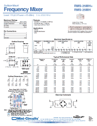 Datasheet RMS-25MH manufacturer Mini-Circuits