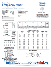 Datasheet RMS-2D+ manufacturer Mini-Circuits