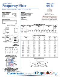 Datasheet RMS-2H+ manufacturer Mini-Circuits