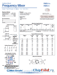 Datasheet RMS-5 manufacturer Mini-Circuits