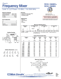 Datasheet ROK-186MH+ manufacturer Mini-Circuits
