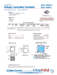 Datasheet ROS-1000PV+ manufacturer Mini-Circuits