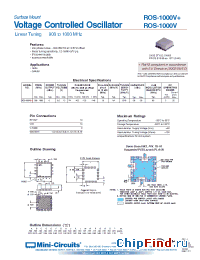 Datasheet ROS-1000V+ manufacturer Mini-Circuits