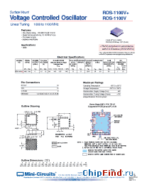 Datasheet ROS-1100V+ manufacturer Mini-Circuits