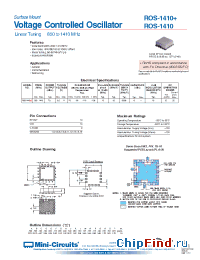 Datasheet ROS-1410+ manufacturer Mini-Circuits