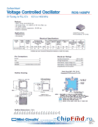 Datasheet ROS-1435PV manufacturer Mini-Circuits