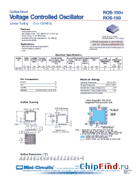 Datasheet ROS-150+ manufacturer Mini-Circuits