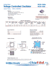 Datasheet ROS-1500+ manufacturer Mini-Circuits