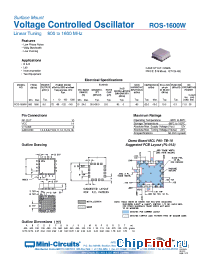Datasheet ROS-1600W manufacturer Mini-Circuits