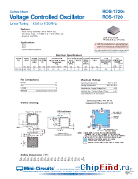Datasheet ROS-1720+ manufacturer Mini-Circuits