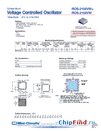 Datasheet ROS-2150VW+ manufacturer Mini-Circuits