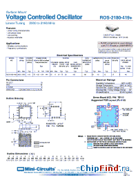 Datasheet ROS-2180-419+ manufacturer Mini-Circuits