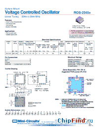 Datasheet ROS-2345+ manufacturer Mini-Circuits
