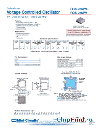 Datasheet ROS-285PV+ manufacturer Mini-Circuits