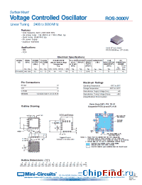 Datasheet ROS-3000V manufacturer Mini-Circuits