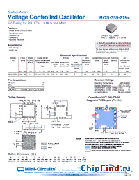 Datasheet ROS-355-219+ manufacturer Mini-Circuits
