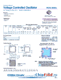 Datasheet ROS-3600+ manufacturer Mini-Circuits