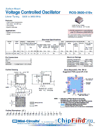 Datasheet ROS-3600-419+ manufacturer Mini-Circuits