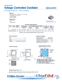 Datasheet ROS-675PV manufacturer Mini-Circuits