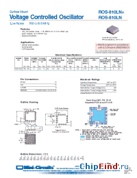 Datasheet ROS-810LN manufacturer Mini-Circuits