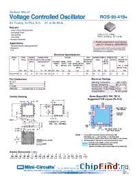 Datasheet ROS-95-419+ manufacturer Mini-Circuits