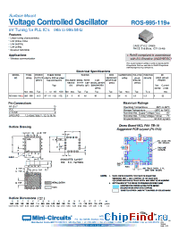 Datasheet ROS-995-119+ manufacturer Mini-Circuits